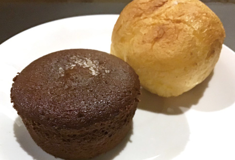 Choux ice cream & chocolate fondant