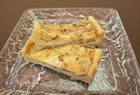 Sauteed mushrooms quiche
