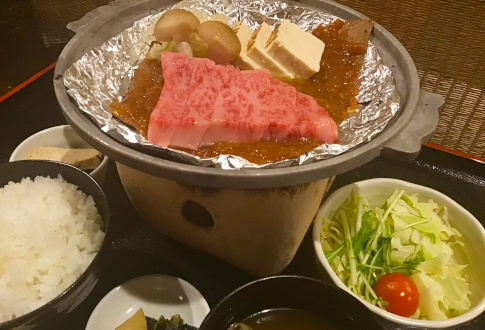HIDA beef half size steak and HOUBA Miso set