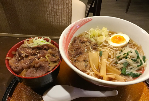 Gristle Noodles and grilled HIDA beef rice bowl small size