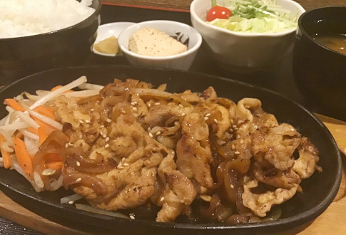 飛騨ぶたローススライス生姜焼き御膳